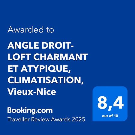 Angle Droit- Loft Charmant Et Atypique, Climatisation, Vieux-نيس المظهر الخارجي الصورة